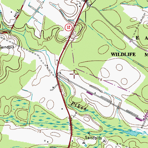 Topographic Map of District 1, Southern, MD