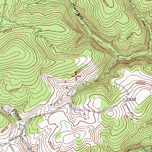 Topographic Map of District 1, Swanton, MD