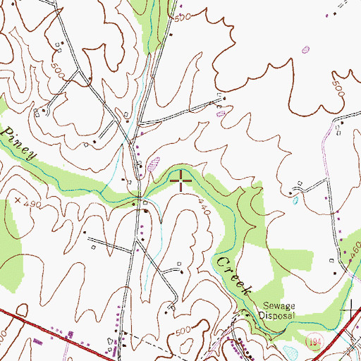 Topographic Map of District 1, Taneytown, MD