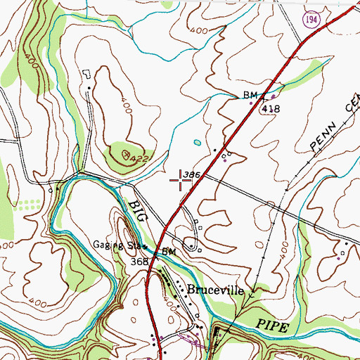 Topographic Map of District 10, Middleburg, MD