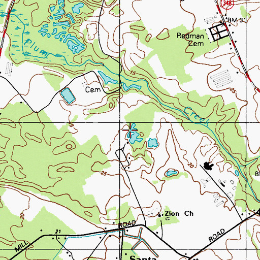 Topographic Map of District 10, Sharptown, MD