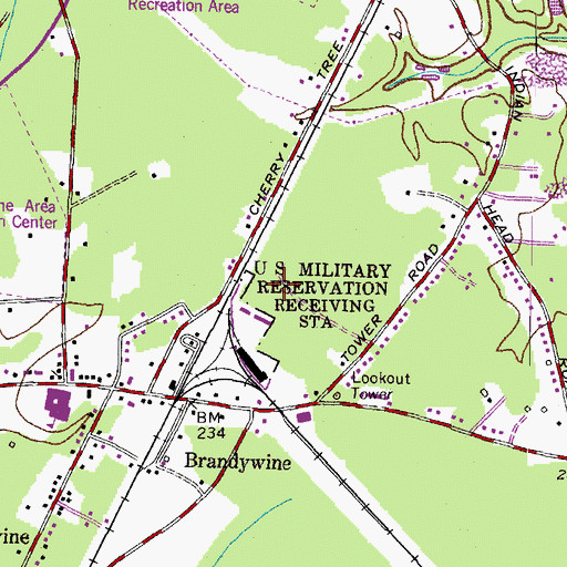 Topographic Map of District 11, Brandywine, MD