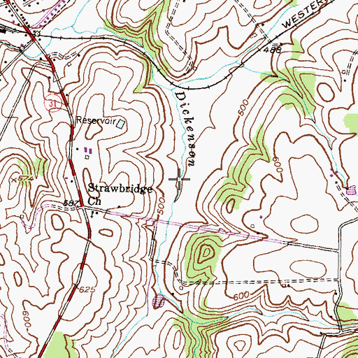 Topographic Map of District 11, New Windsor, MD