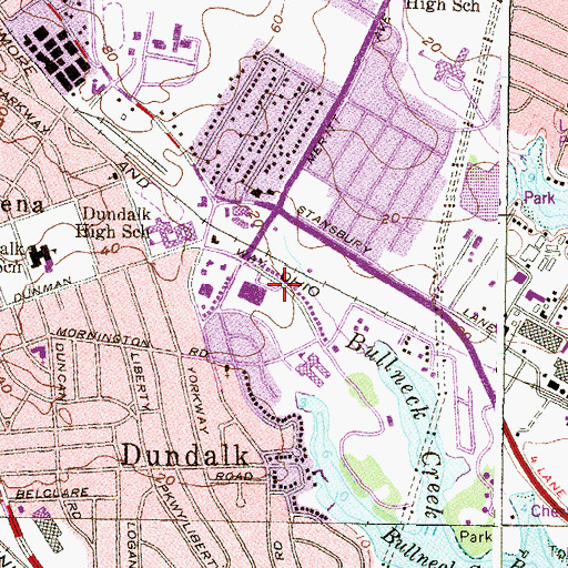 Topographic Map of District 12, MD