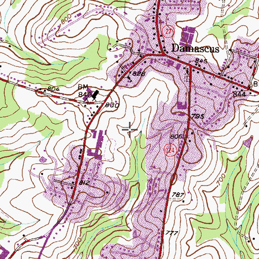Topographic Map of District 12, MD