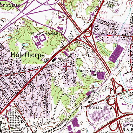 Topographic Map of District 13, MD