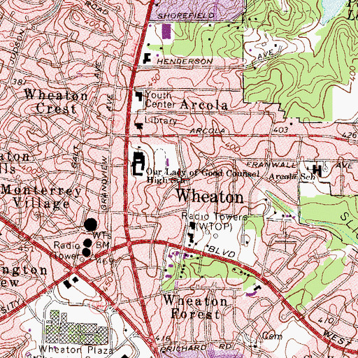 Topographic Map of District 13, MD