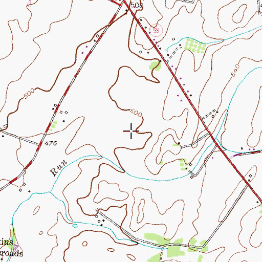 Topographic Map of District 13, Maugansville, MD