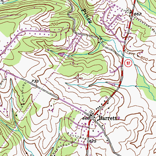 Topographic Map of District 14, Berrett, MD