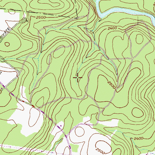Topographic Map of District 14, West Oakland, MD