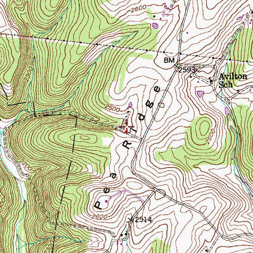 Topographic Map of District 15, Avilton, MD