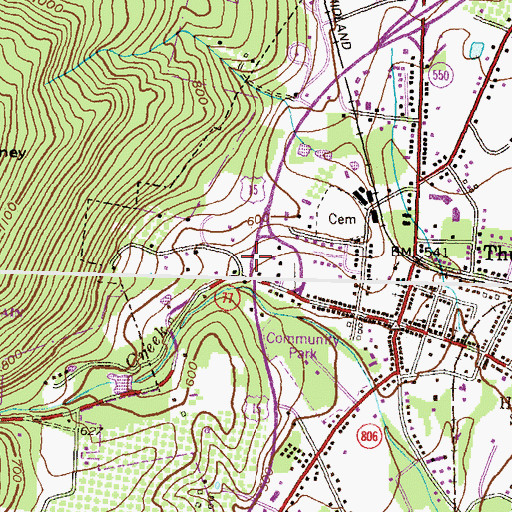 Topographic Map of District 15, Thurmont, MD