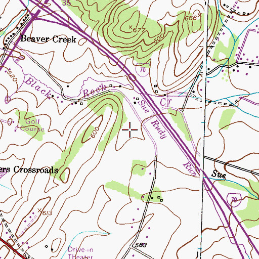Topographic Map of District 16, Beaver Creek, MD