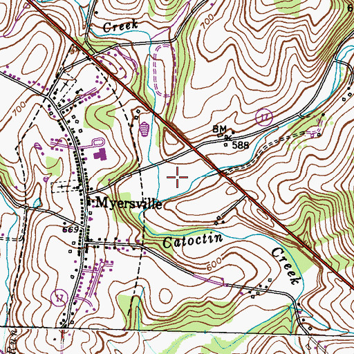 Topographic Map of District 16, Jackson, MD