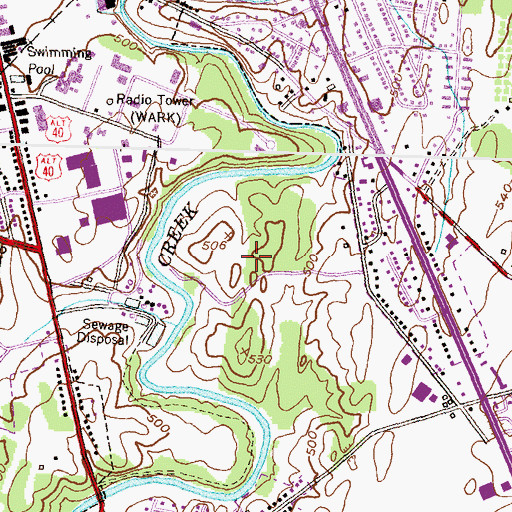 Topographic Map of District 17, Hagerstown, MD