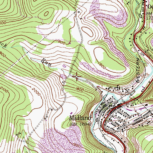 Topographic Map of District 18, Ocean (historical), MD