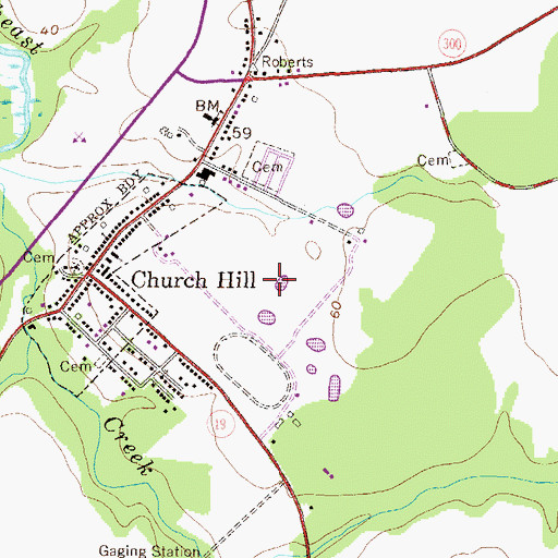 Topographic Map of District 2, Church Hill, MD