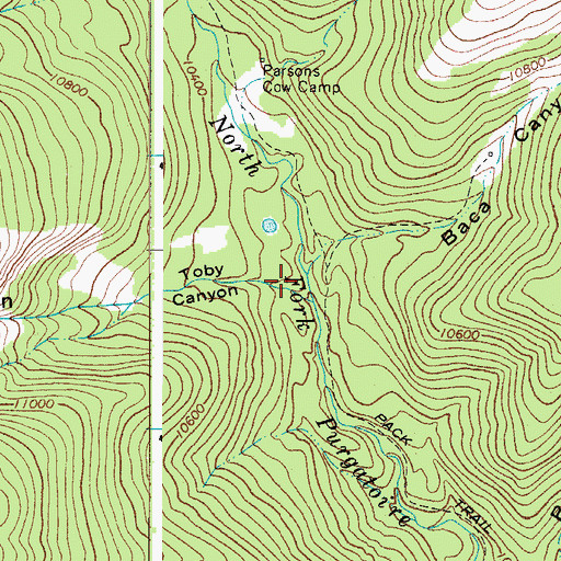 Topographic Map of Toby Canyon, CO