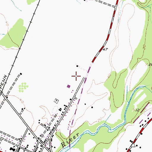 Topographic Map of District 2, Greensboro, MD