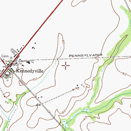 Topographic Map of District 2, Kennedyville, MD