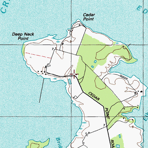Topographic Map of District 2, Saint Michaels, MD