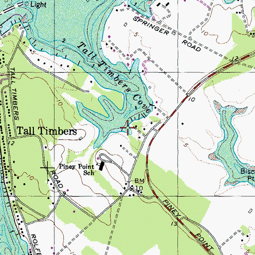 Topographic Map of District 2, Valley Lee, MD
