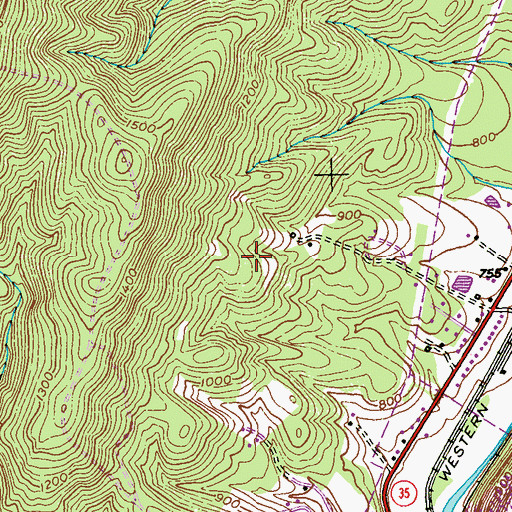 Topographic Map of District 20, Corriganville/Ellerslie, MD