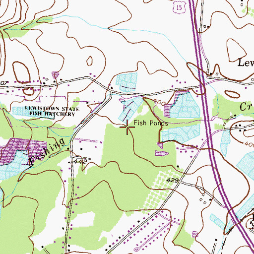 Topographic Map of District 20, Lewistown, MD