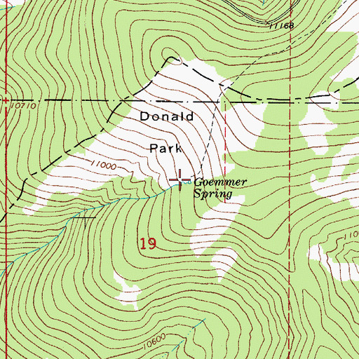 Topographic Map of Goemmer Spring, CO