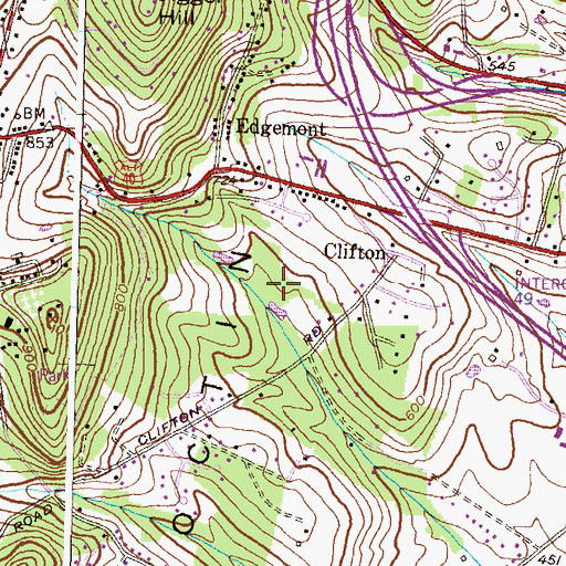 Topographic Map of District 24, Braddock, MD
