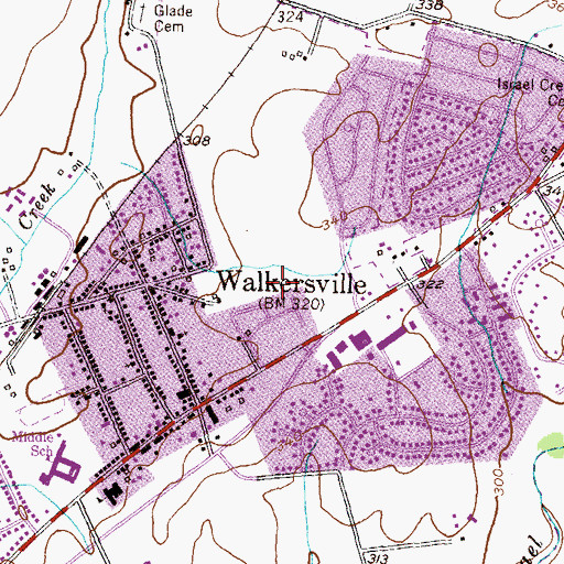 Topographic Map of District 26, Walkersville, MD