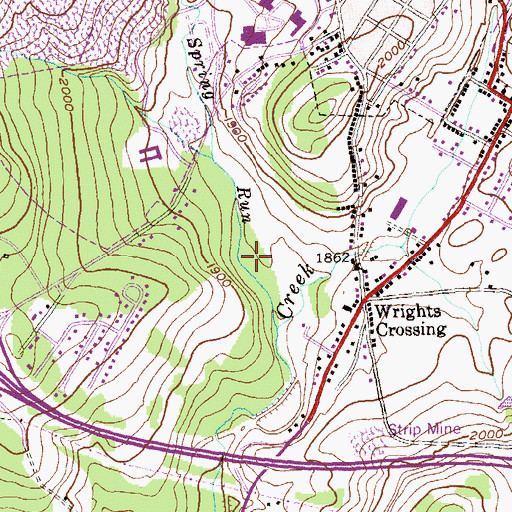 Topographic Map of District 28, Frostburg (historical), MD