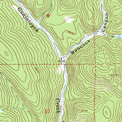 Topographic Map of Babcock Canyon, CO