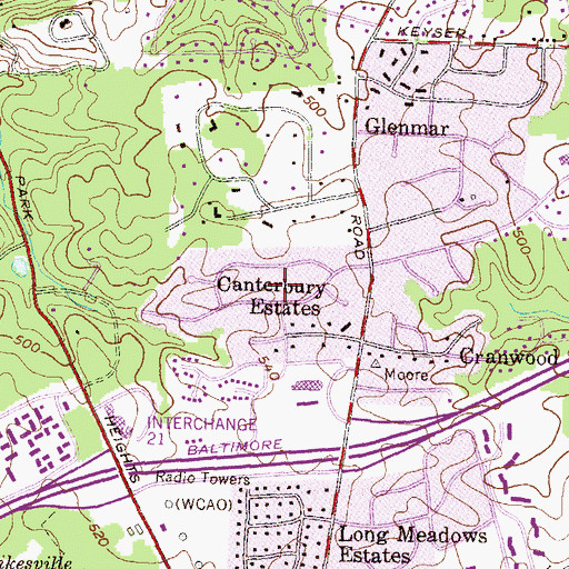 Topographic Map of District 3, MD