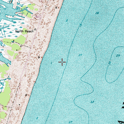 Topographic Map of District 3, Sinepuxent, MD