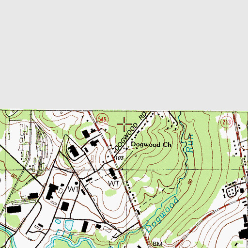 Topographic Map of District 3, Elkton, MD