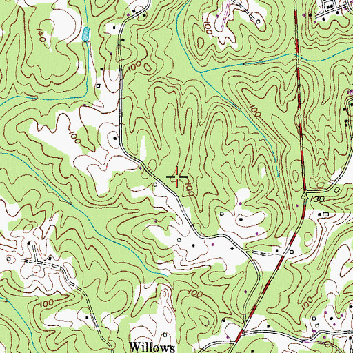 Topographic Map of District 3, Sunderland, MD