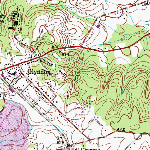 Topographic Map of District 4, MD