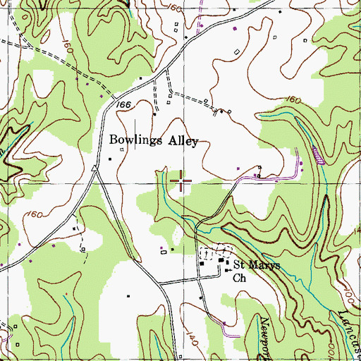 Topographic Map of District 4, Allens Fresh, MD