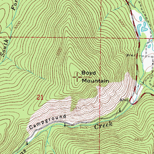 Topographic Map of Boyd Mountain, CO