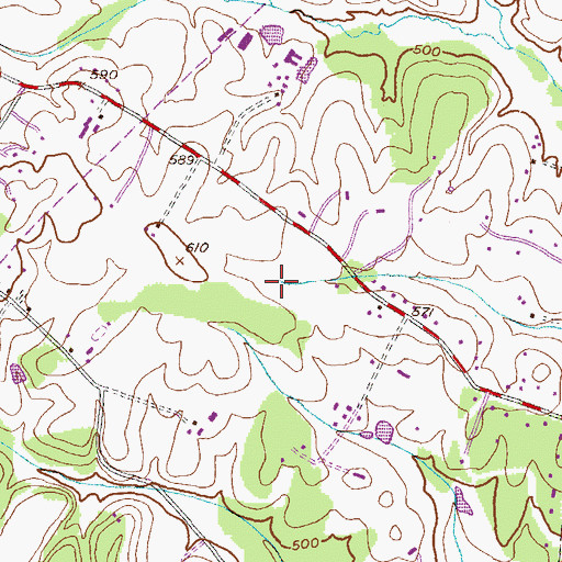 Topographic Map of District 4, Lisbon, MD