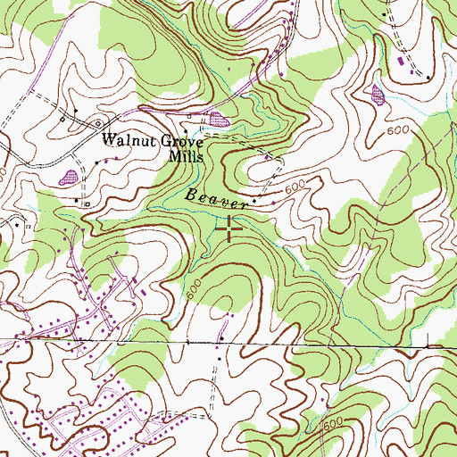 Topographic Map of District 4, Woolerys, MD