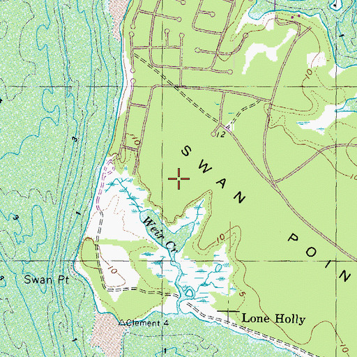 Topographic Map of District 5, Thompkinsville, MD