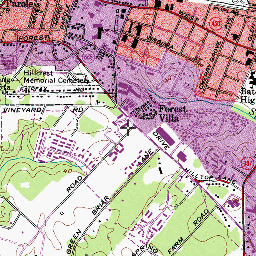 Topographic Map of District 6, MD