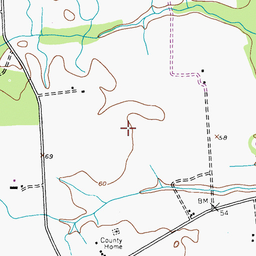 Topographic Map of District 6, Ruthsburg, MD