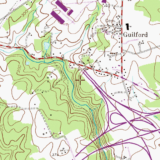 Topographic Map of District 6, Savage, MD