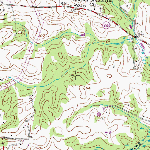 Topographic Map of District 7, MD