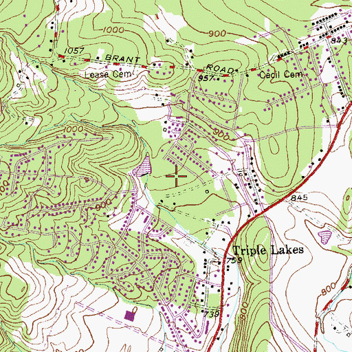 Topographic Map of District 7, Cresaptown/Bel Air, MD