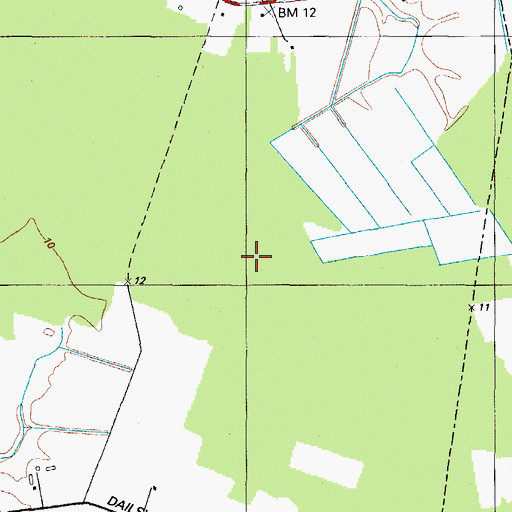 Topographic Map of District 7, Cambridge, MD