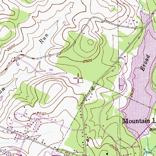 Topographic Map of District 7, East Oakland, MD